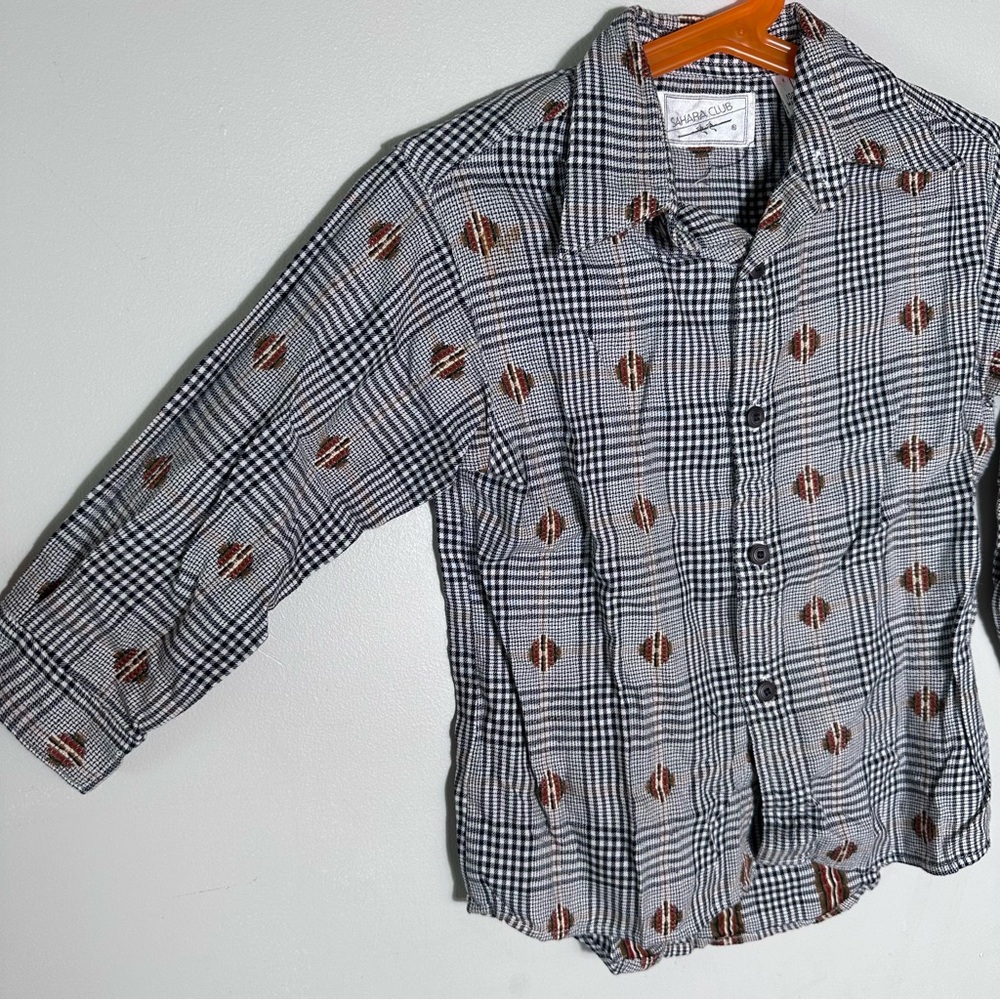Vintage western Plaid Button-Up Shirt